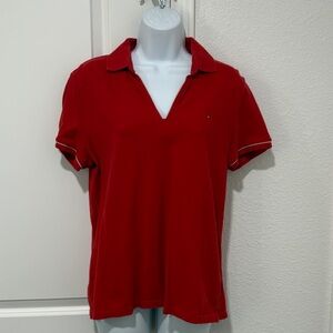 Tommy Hilfiger Women's Red Polo Shirt